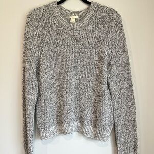 H&M Marled Gray Crew Neck Sweater